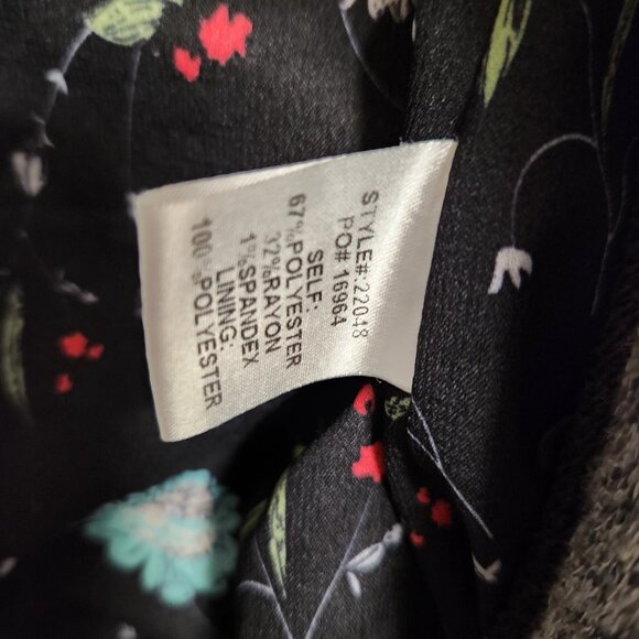 Skies Are Blue Alanna Textured Knit Blazer Heather Grey Black Floral Lining Medi - Picture 6 of 9